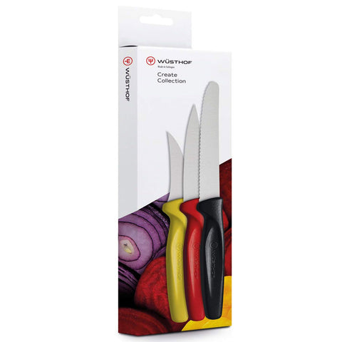 Wusthof Create - Parer Sets Three Piece Paring Knife Set, Multicolored