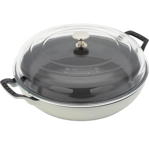 Staub Cast Iron Braisers/ Sauté Pans 3.5Qt Braiser With Glass Lid