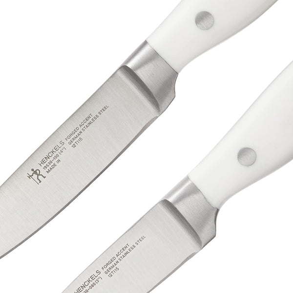 Henckels Forged Accent 2 Pc Paring Knife Set- White Handle