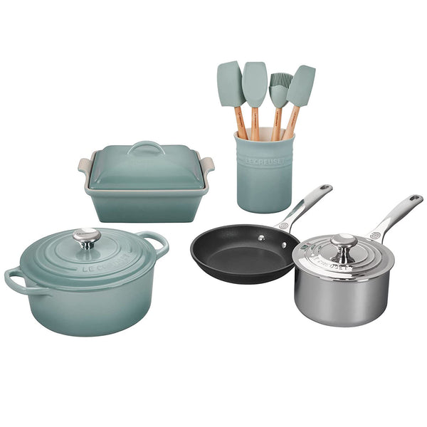 Le Creuset 12 Piece Mixed Material Set Sea Salt