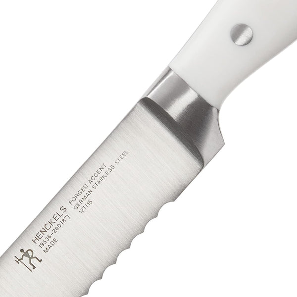 Henckels Forged Accent 8" Bread Knife - White Handle