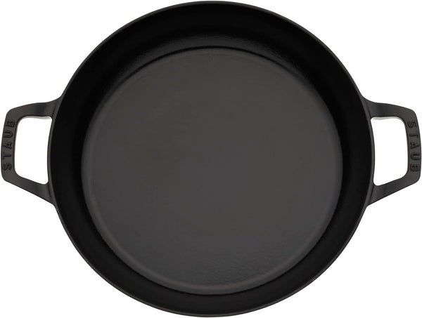 Staub Cast Iron - Braisers/ Sauté Pans 3.5-Qt Braiser With Glass Lid - White Truffle