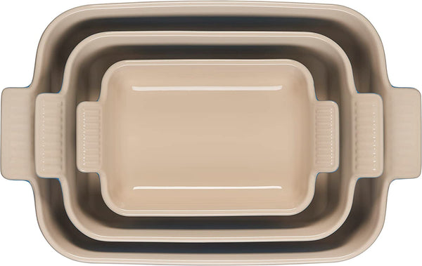 Le Creuset 1.1 qt., 2.5 qt. & 4 qt. Heritage Set of 3 Rectangular Dishes - Marseille