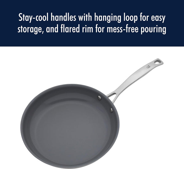 HENCKELS CLAD H3 CERAMIC NONSTICK 10PC STAINLESS STEEL COOKWARE SET