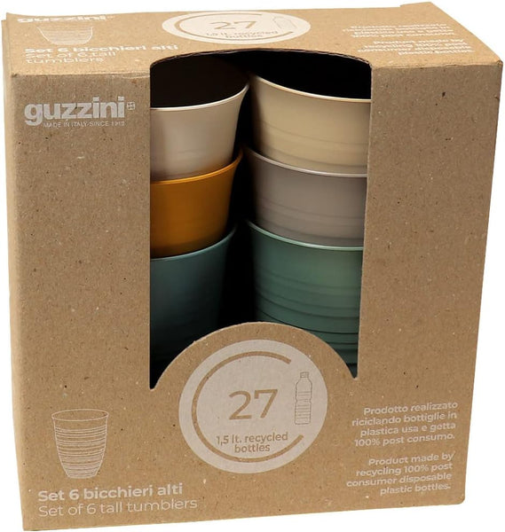 Guzzinchesi SET OF 6 TALL TUMBLERS TIERRA - Assorted