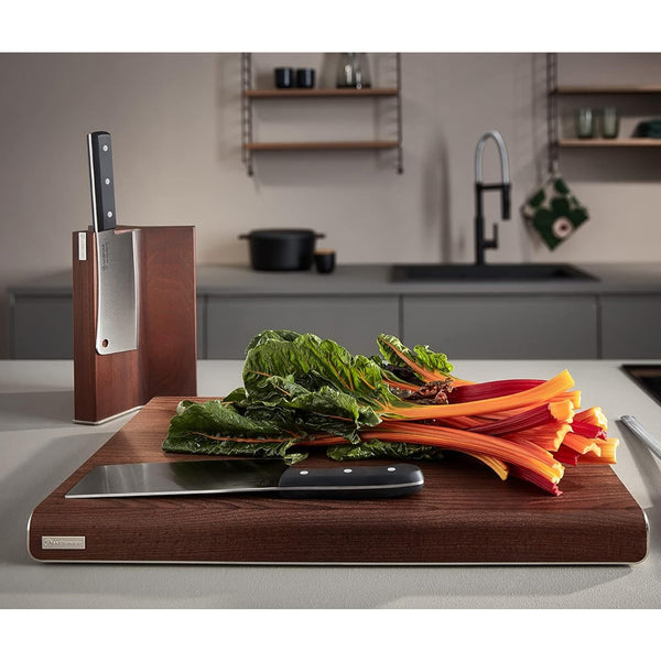 Wusthof  Knife Storage 6-Slot 3 Point Knife Block, Magnetic, Heat-Treated Beech