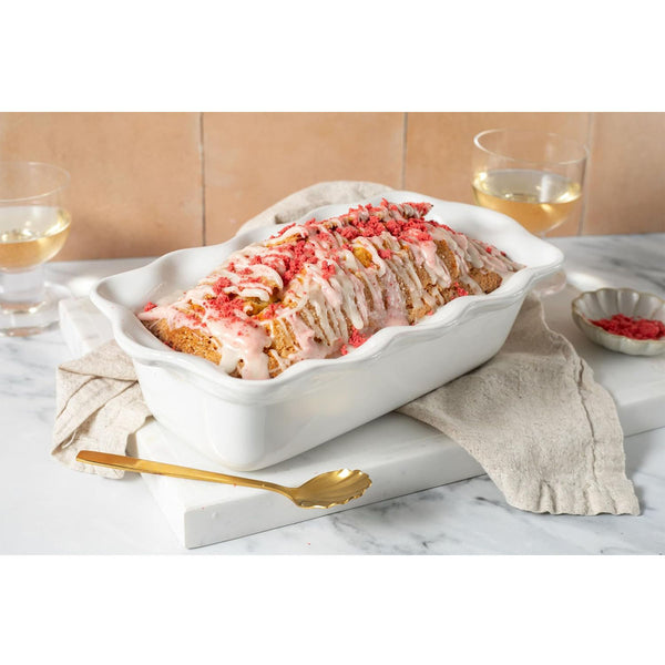 Le Creuset 9" Heritage Fluted Loaf Pan - White