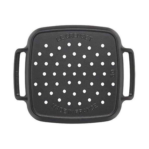 Le Creuset 12" Alpine Outdoor Collection - Square Grill Basket (Matte Black)