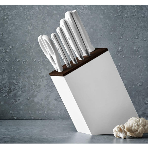 Wusthof Classic White Seven Piece Block Set Black Beech Inlay