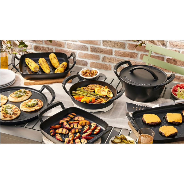 Le Creuset Alpine Collection 11.75" Alpine Outdoor Rectangular Griddle - Matte Black