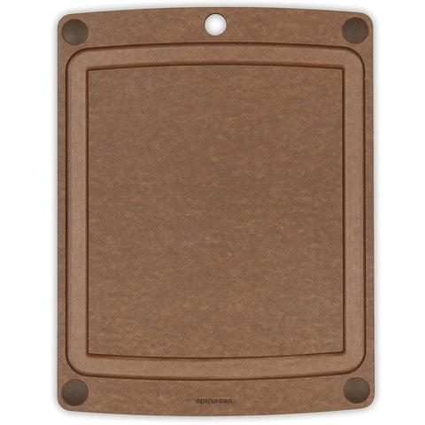 Epicurean All-In- One Cutting Board with Non-Slip Feet and Juice Groove, 14.5-Inch x 11.25-Inch, Nutmeg/Brown