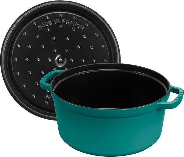 Staub Cast Iron - Round Dutch Ovens 7-Qt Round Dutch Oven - Turquoise