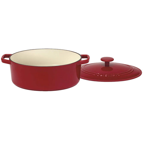 CUISINART 5.5 Qt. Oval Covered Casserole - Cardinal Red
