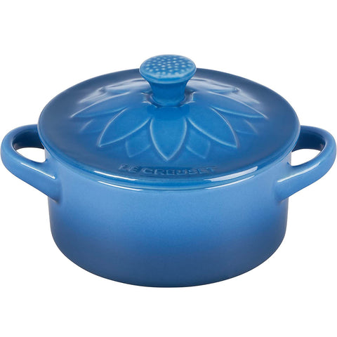 Le Creuset 8 oz. Mini Round Cocotte with Flower Lid - Marseille