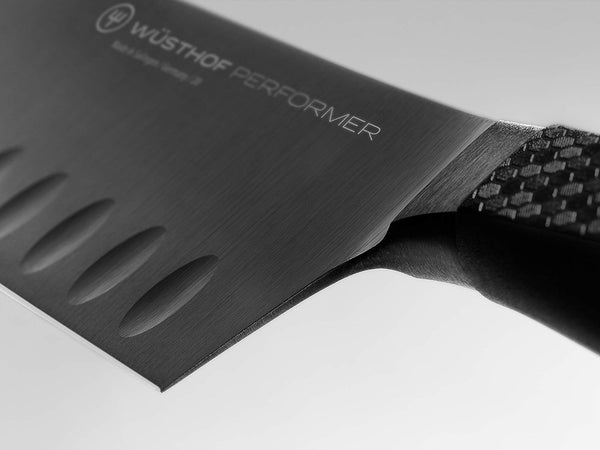Wusthof Performer 7" Santoku, Hollow Edge