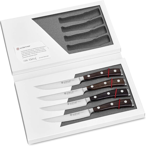 Wusthof Ikon Blackwood Four Piece Steak Knife Set