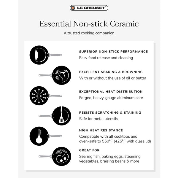 Le Creuset Essential Non-Stick Ceramic Fry Pan 8 In
