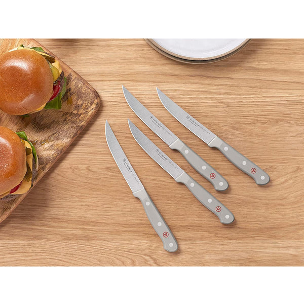 WUSTHOF GOURMET GREY 4PC STEAK KNIFE SET
