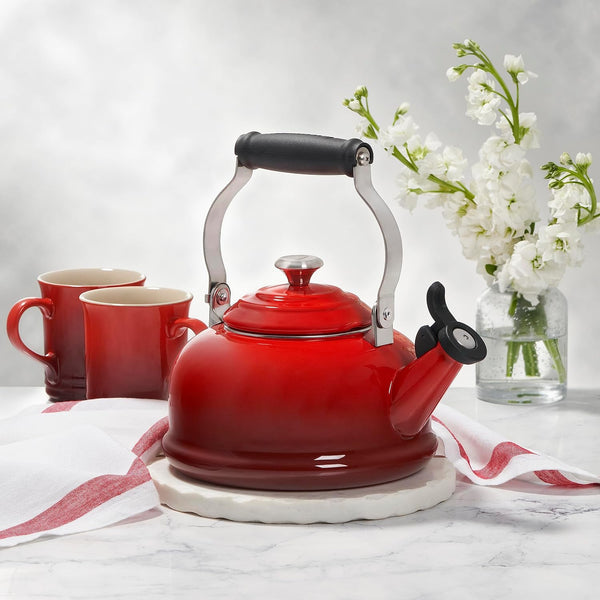 Le Creuset 1.7 qt. Whistling Kettle - Cerise w/ SS Knob