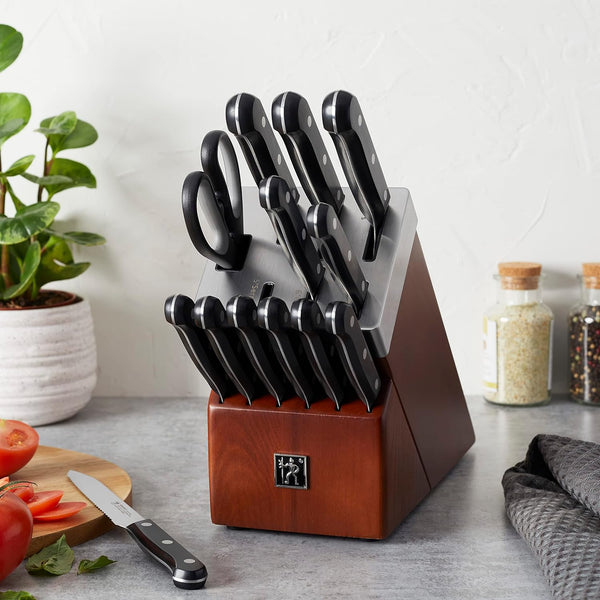 HENCKELS SOLUTION 14PC SELF-SHARPENING KNIFE BLOCK SET