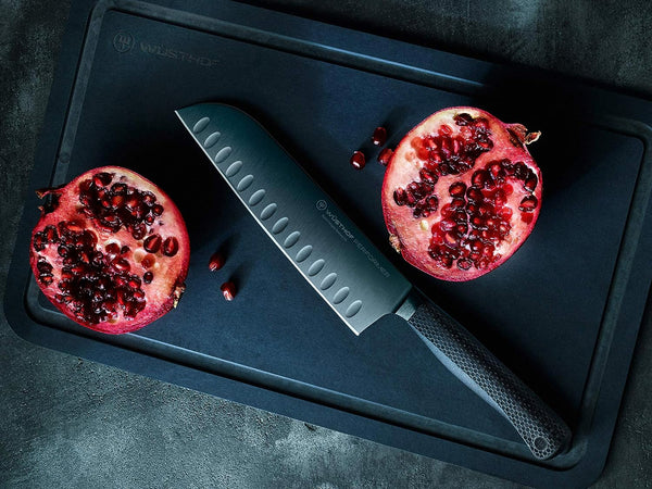 Wusthof Performer 7" Santoku, Hollow Edge
