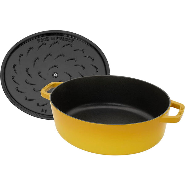 Staub 6.25-Qt Wide Oval Dutch Oven - Citron