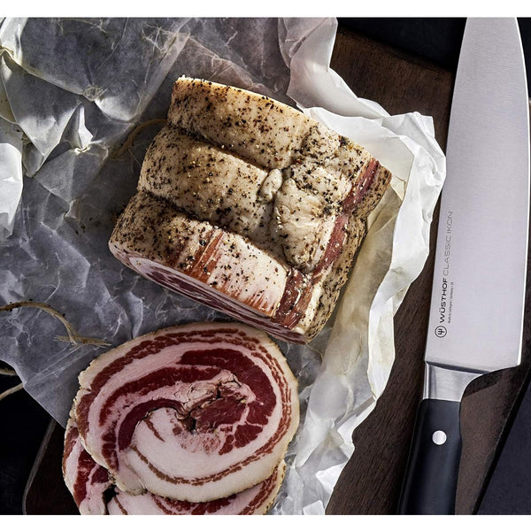 Wusthof Classic Ikon Eight Piece Block Set, Black