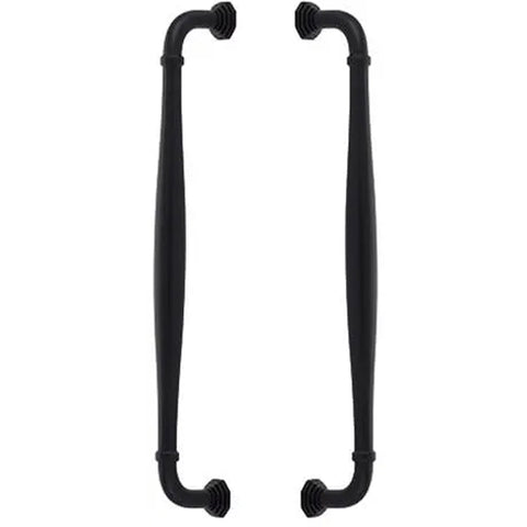EMTEK BLY APP PULL 12"  US19 - FLAT BLACK