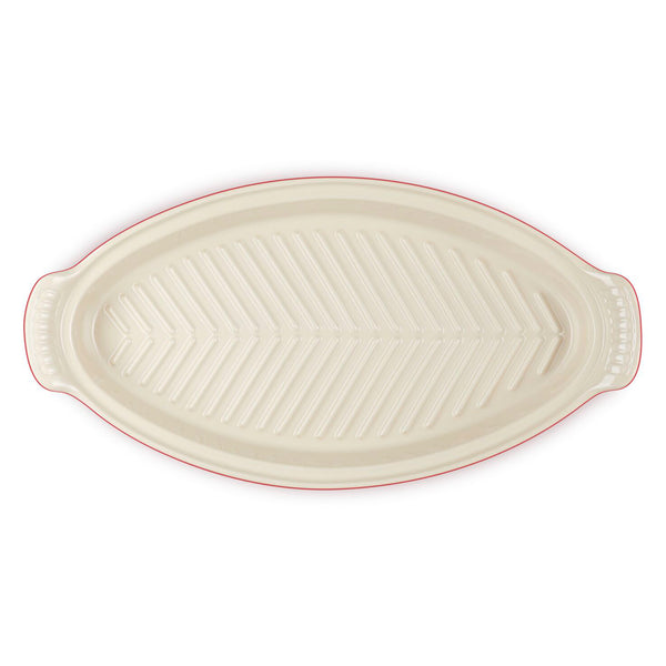 Le Creuset 1.7 qt. Fish Baker w/ Gold Knob - Cerise