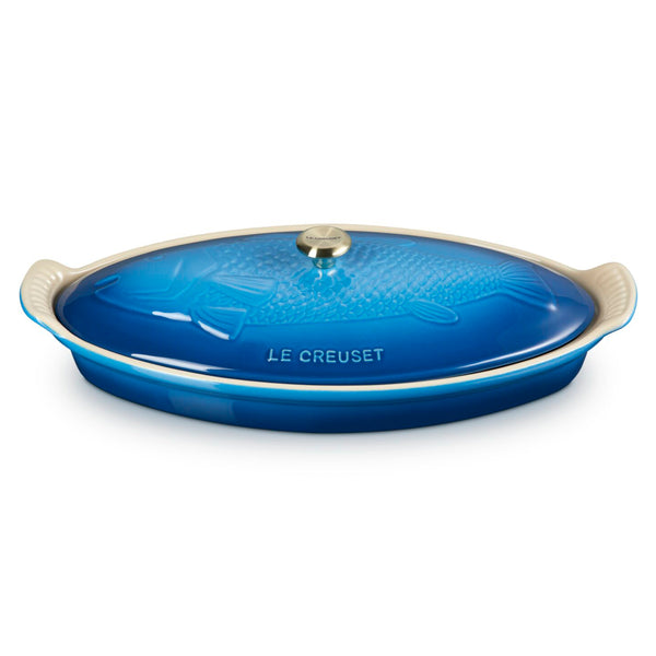 Le Creuset 1.7 qt. Fish Baker w/ Gold Knob - Marseille