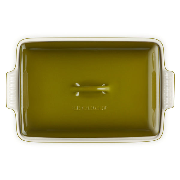 Le Creuset 4 qt. (12" x 9") Heritage Covered Rectangular Casserole - Olive