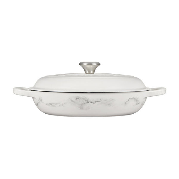 LE CREUSET 3.5 QT. SIGNATURE BRAISER - MARBLE APPLIQUE