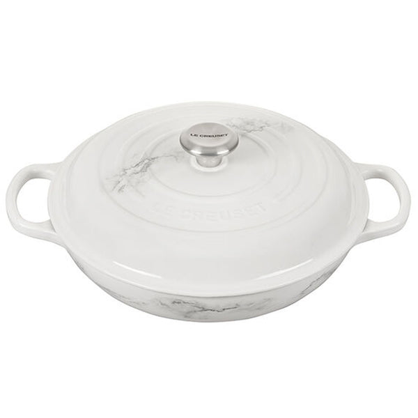 LE CREUSET 3.5 QT. SIGNATURE BRAISER - MARBLE APPLIQUE