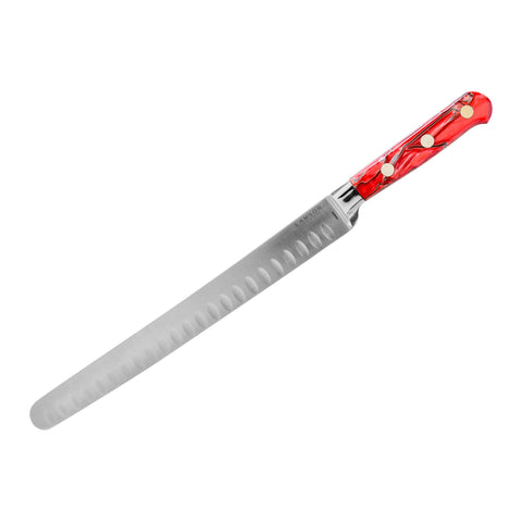 Lamson Forged 10" Roast Knife, Kullenschliff Edge - Fire