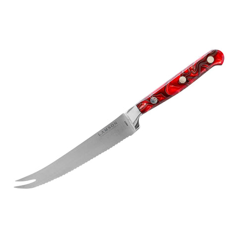 Lamson Forged 5" Tomato Knife, Serrated - Fire