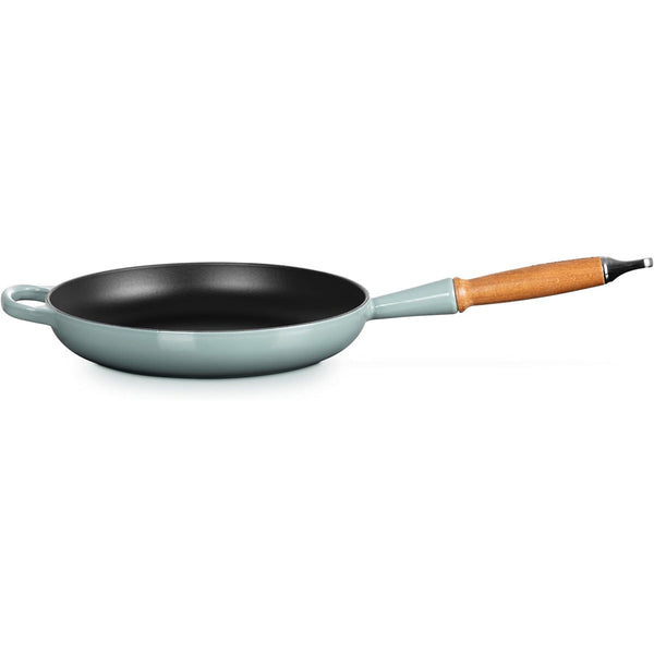 Le Creuset 10.25 in Signature Round Fry Pan 10.25 In Wood Handle Sea Salt