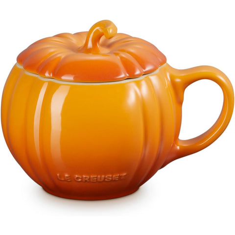 Le Creuset 14 oz. Pumpkin Gravy Boat with Lid - Persimmon