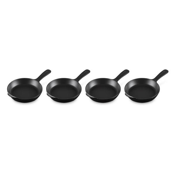 Le Creuset Gourmand Collection 0.3 QT Mini Skillet, Set of 4