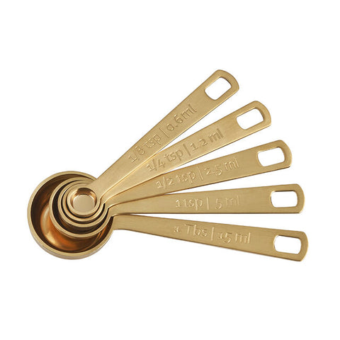 Le Creuset Gold Measuring Spoons - Set of 5Le Creuset Gold Measuring Spoons - Set of 5