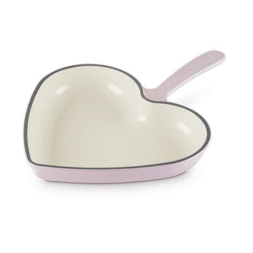 Le Creuset 10.25 " Traditional Heart Skillet  - Chiffon Pink