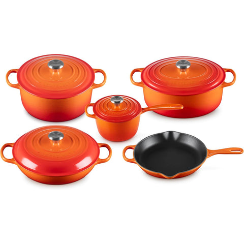 Le Creuset  9-Piece Signature Cookware Set - Flame