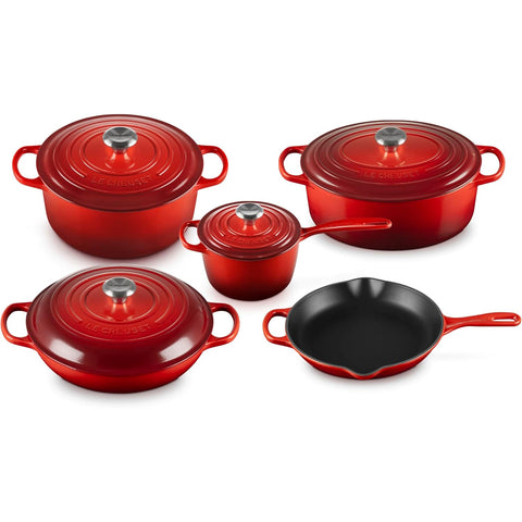 Le Creuset  9-Piece Signature Cookware Set - Cerise