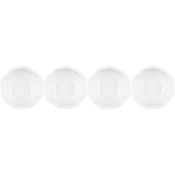 Le Creuset  S/4 Petal Mini Bowls, White