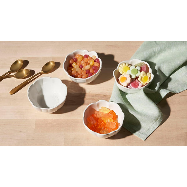 Le Creuset  S/4 Petal Mini Bowls, White