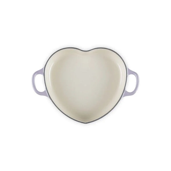 Le Creuset 1.25 qt. Shallow Heart Cocotte with Light Gold Heart Knob - Provence