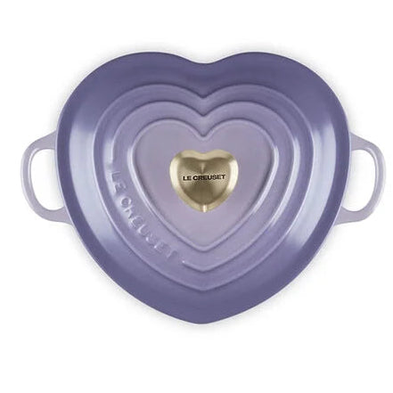 Le Creuset 1.25 qt. Shallow Heart Cocotte with Light Gold Heart Knob - Provence