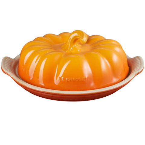 Le Creuset Pumpkin Covered Butter Dish - Persimmon
