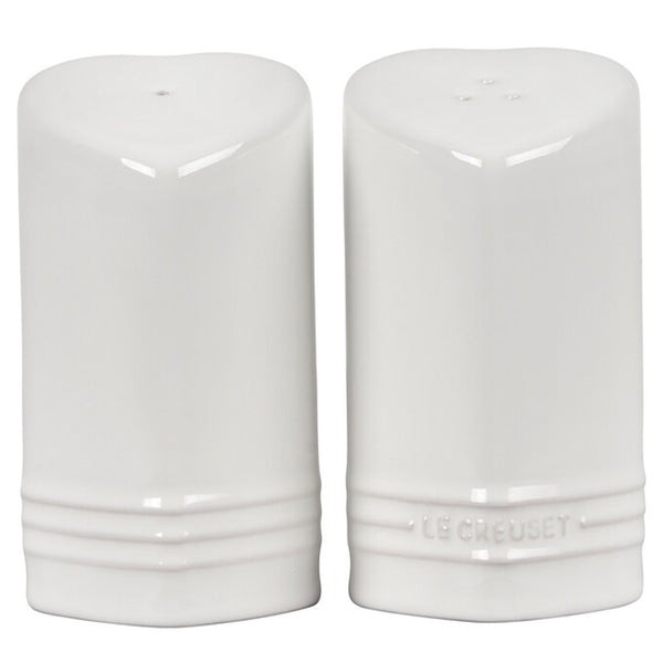 Le Creuset Figural Heart Salt & Pepper Shaker Set of 2 - White