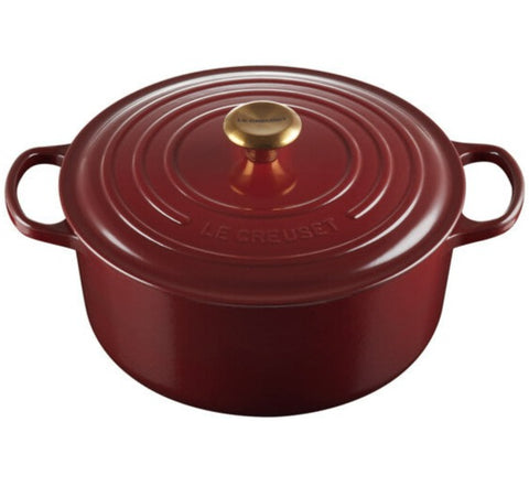 Le Creuset Enameled Cast Iron Signature Round Dutch Oven, 7.25 qt., Rhone