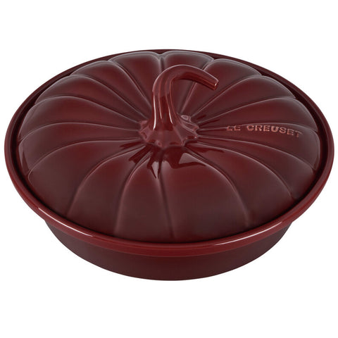 Le Creuset Stoneware Pumpkin Baker with Lid, 9", Rhone